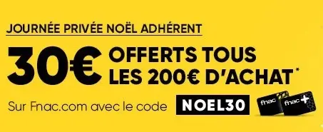 Promos ; 30€ offerts tous les 200€ d'achat à la Fnac, HDD USB 3.0 Seagate 8To à 129€