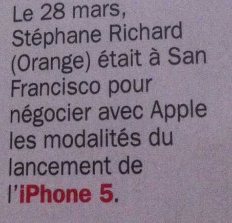 Orange chez Apple fin mars pour l'iPhone 5 ?