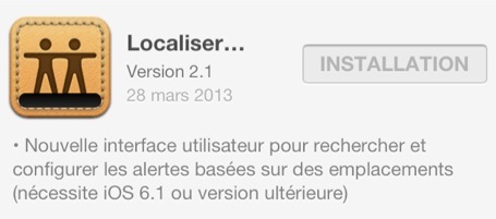 Localiser mes amis iOS rafraîchit son interface