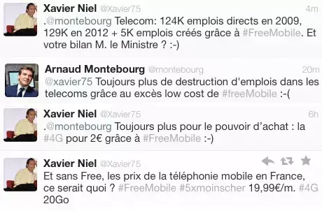 #Tweetclash entre Xavier Niel et Arnaud Montebourg sur les offres de Free