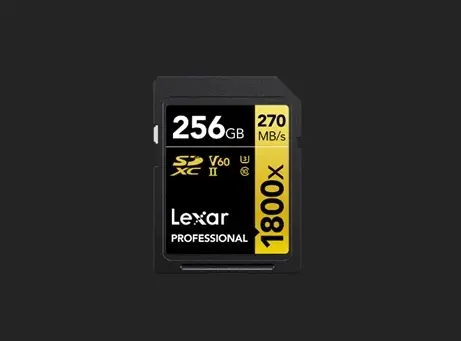 Lexar présente la cartes SD 1800X UHS-II Gold Series (270 Mo/s)