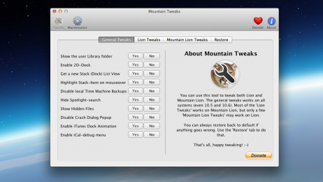 Mountain Tweaks passe en version 1.0.4