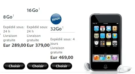 L'iPod Touch 32 Go en vente en France