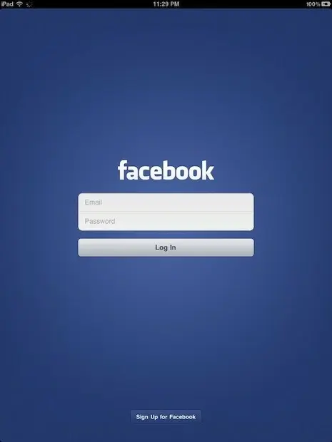 Facebook sur iPad : accès bloqué