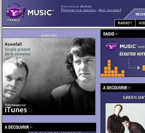 Yahoo! favorise iTunes Music Store