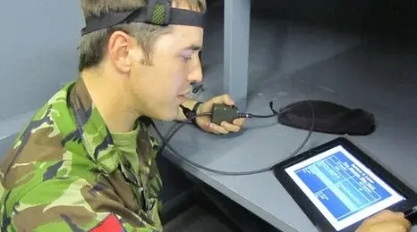 Les soldats anglais s'entrainent sur l'iPad