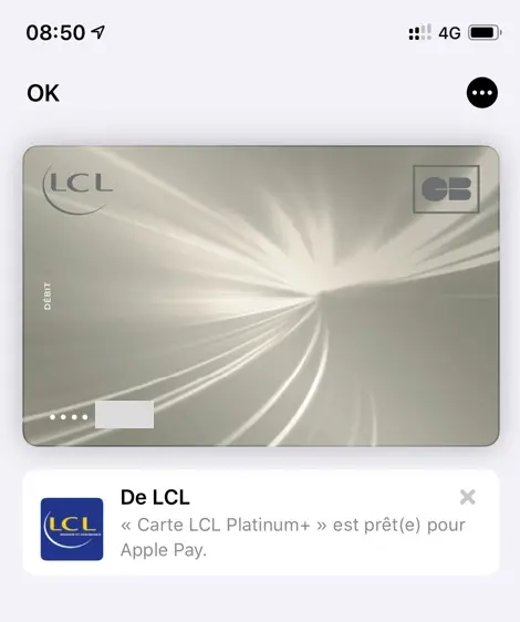 Apple Pay est enfin disponible chez LCL