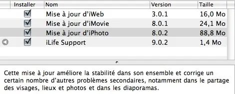 iLife 09 et iWork 09 mis à jour