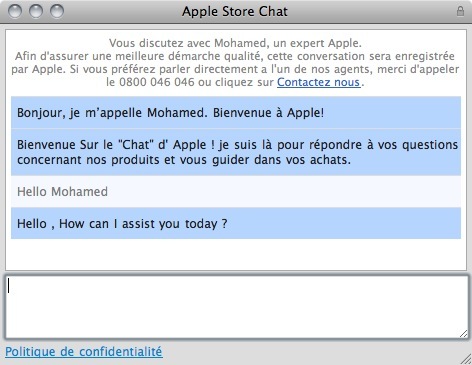 L'Apple Store Chat débarque en France