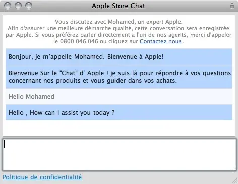 L'Apple Store Chat débarque en France