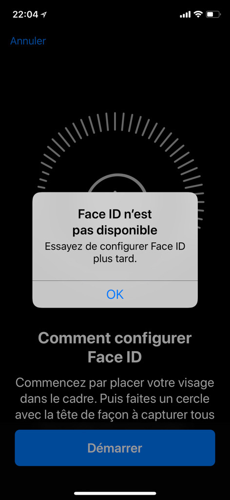 L'image du jour : Face ID peut tomber en panne