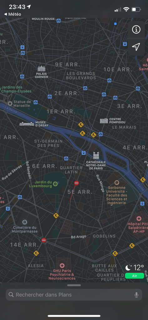 iOS 14.7 bêta donne enfin le graphique de la qualité de l'air en France