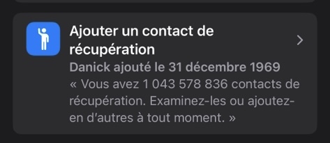 Bug iOS 16 : il possède 1 043 578 836 contacts de récupération (et vous ?)