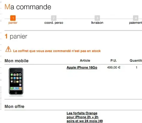 Pénurie d'iPhone 16Go en France ?