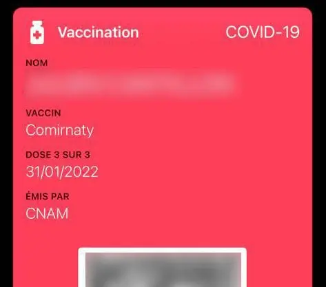 iOS 15.4 permet d'ajouter son certificat de vaccination Covid-19 à Santé et Wallet