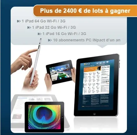 Quand PCINpact fait gagner des iPad