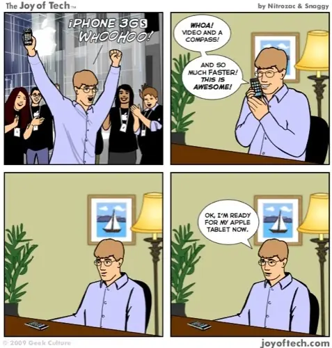 La joie d'avoir un iPhone 3GS en BD