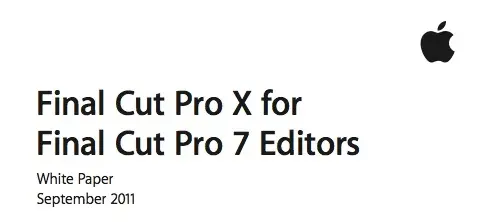 Apple communique à destination des utilisateurs de Final Cut Pro 7