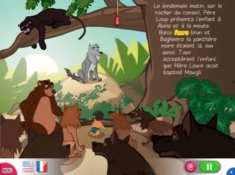 Le livre de la jungle sur iOS