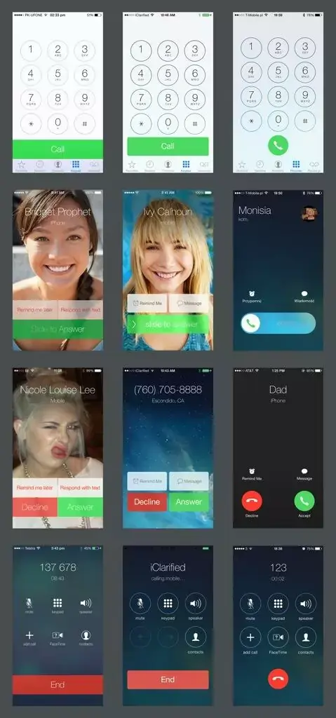 L'évolution du design de l'App Téléphone depuis iOS 7