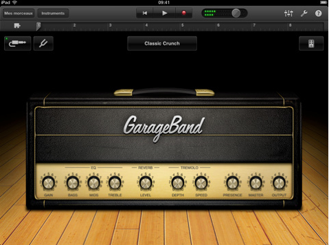 GarageBand pour iPad disponible