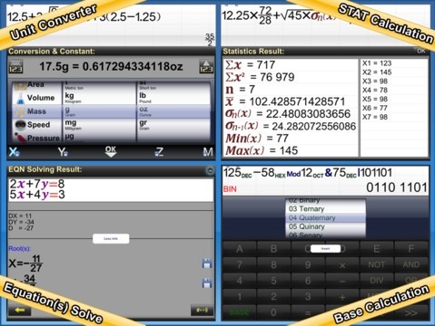 C'est de saison : Calculator∞ calculette scientifique et graphique iOS