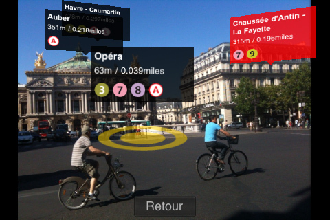 Métro Paris, la réalité augmenté sur iPhone