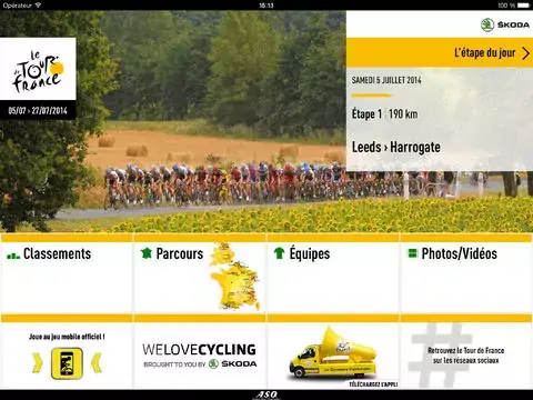 L'appli du Tour de France de retour dans les rayons de l'App Store