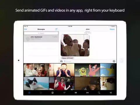 GIF Keyboard : un clavier dédié aux images animées gratuit pour iOS 8