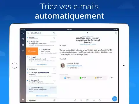 Le client mail Spark à jour pour l'iPad et watchOS 2