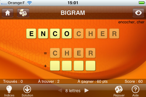 DicoMalin se joue du français sur iPhone