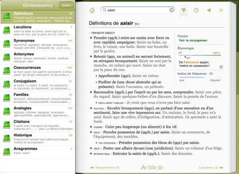 Antidote Ardoise sur iPad