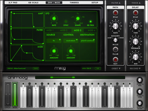 Animoog, un extraordinaire synthé à 0,79 € pour iPad