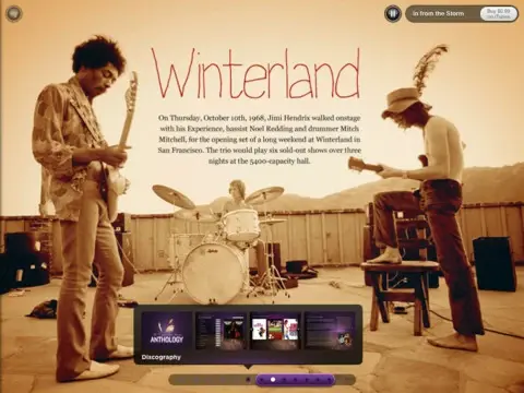 Hendrix gratte sur iOS