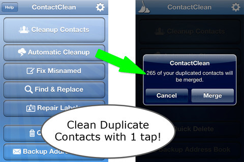 ContactClean nettoie vos contacts gratuitement sur iPhone