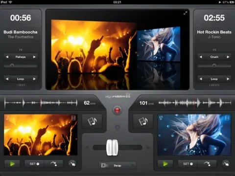 vjay, le DJ vidéo d'algoriddim disponible pour iPad