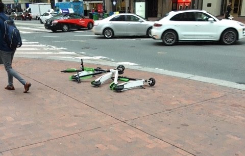 Les trottinettes électriques, nouveau cauchemar des grandes villes, comme à San Francisco