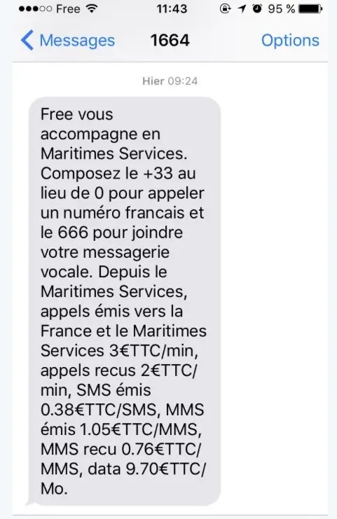 Pour aller en Corse, évitez d'utiliser Free Mobile sur le Ferry !