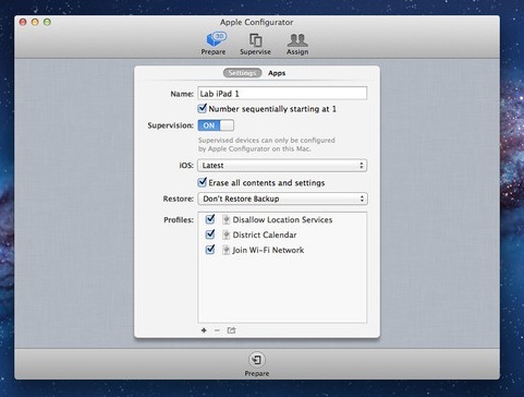 Apple Configurator 1.0.1 corrige ses gros bogues