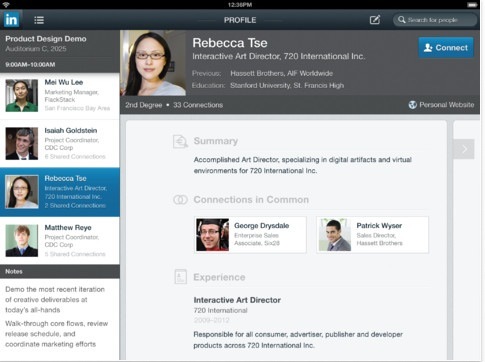 L'app iOS LinkedIn transmet vos calendriers