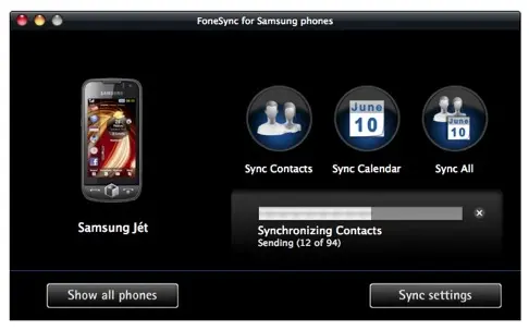 FoneSync synchronise les téléphones Samsung avec Mac OS X