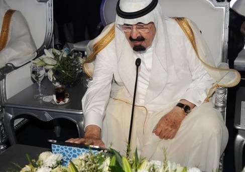 Le roi Abdhullah d'Arabie saoudite utilise un iPad