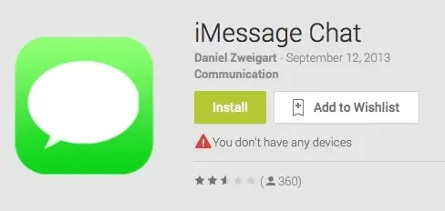 Mieux vaut ne pas essayer "iMessage" pour Android