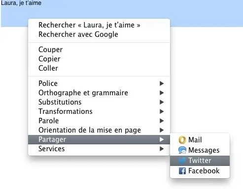 Astuce : tweetez n'importe quel texte de n'importe quelle application (Mac)