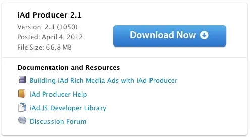 iAd Producer 2.1 disponible