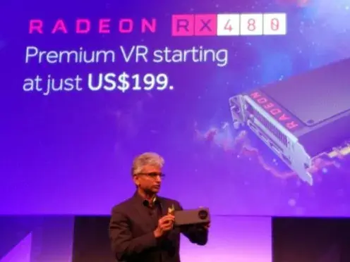 AMD répond timidement à NVidia avec sa RX480, un GPU "pas chère, et idéale pour la VR"