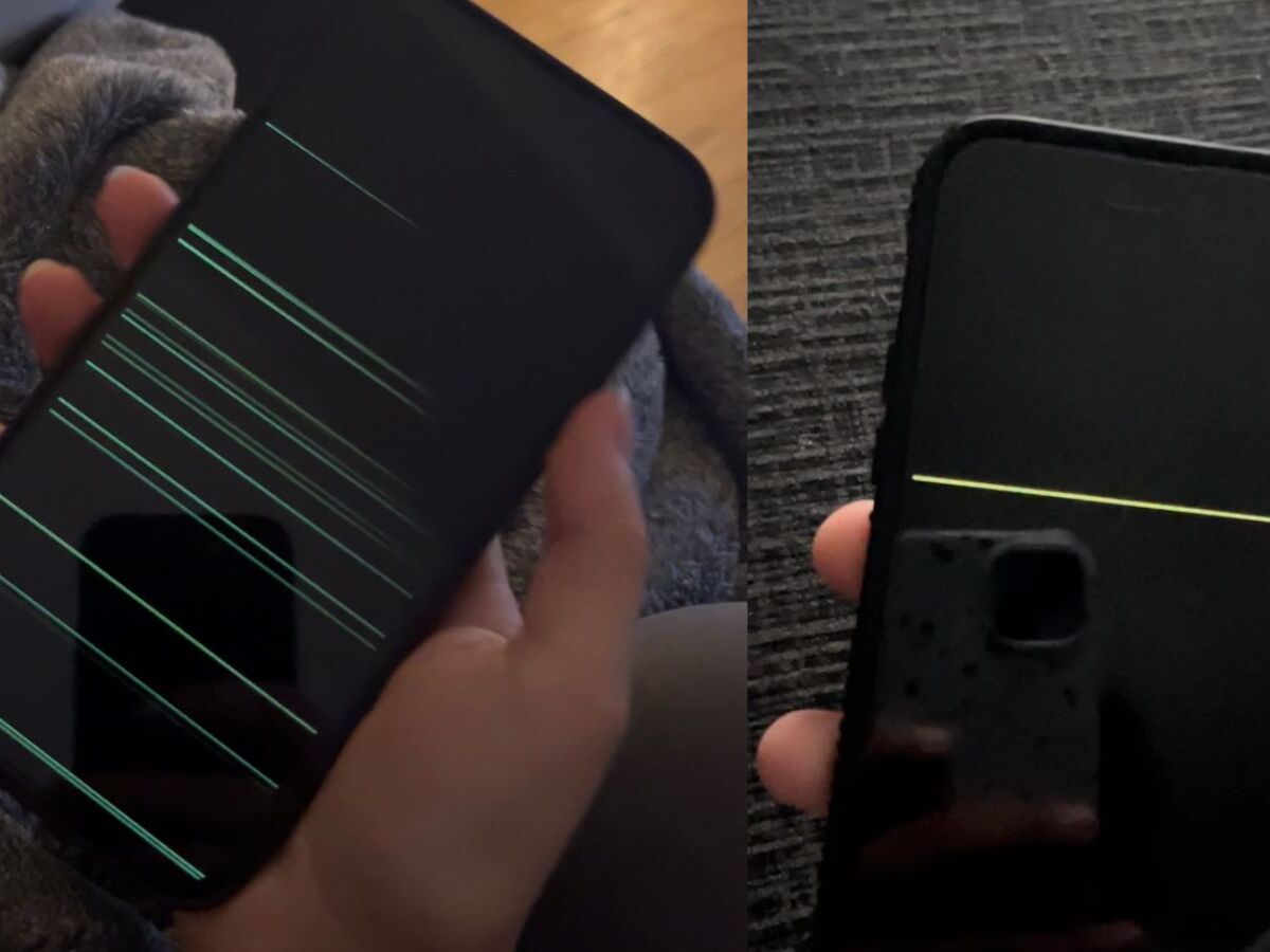 iPhone 14 Pro avezvous des lignes vertes et jaunes sur l'écran