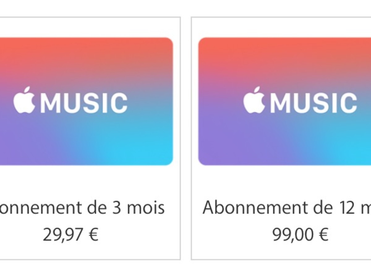 Apple Music moins cher ? Voici la carte cadeau un an - disponible en  France (MàJ)