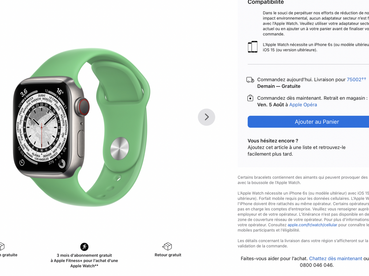 Boussole apple watch online serie 3