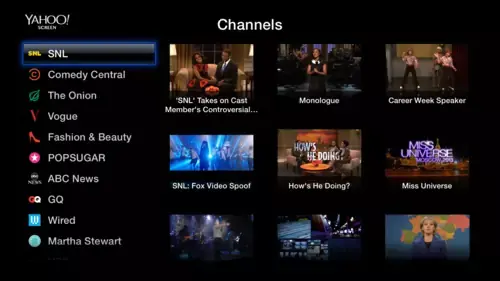 Yahoo Screen sur l'Apple TV aux USA